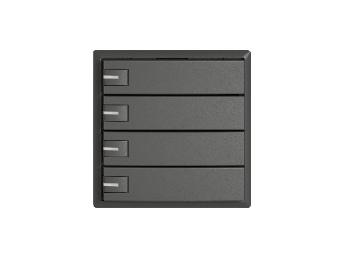 KNX-Taster RGB EDIZIO.liv SNAPFIX® Temperaturfüh.RGB-LED 4×T 1-Tbed.dgu