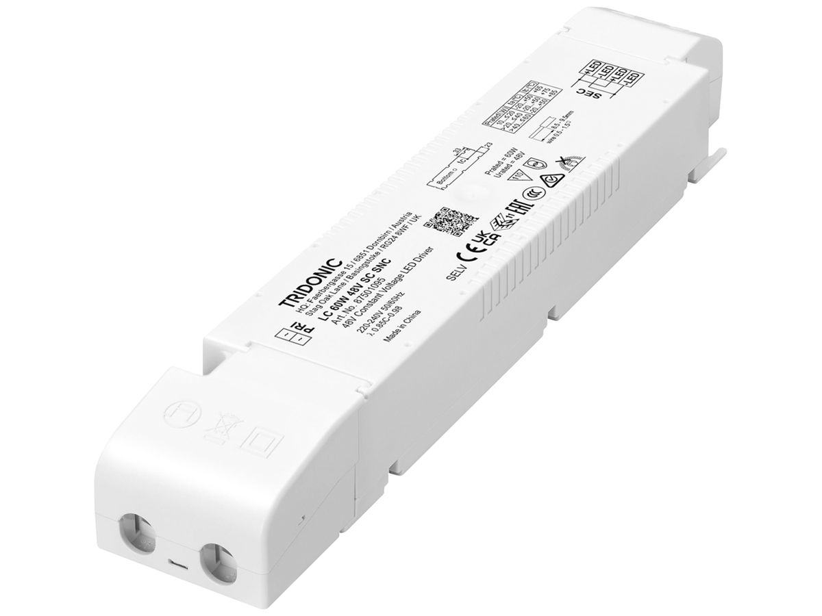 LED-Betriebsgerät Tridonic LC 18…60W 48V 375…1250mA 225×43×30.2mm