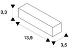 Endeinspeiser SLV für AP-Stromschiene S-TRACK DALI 3-phasig, PE links, weiss