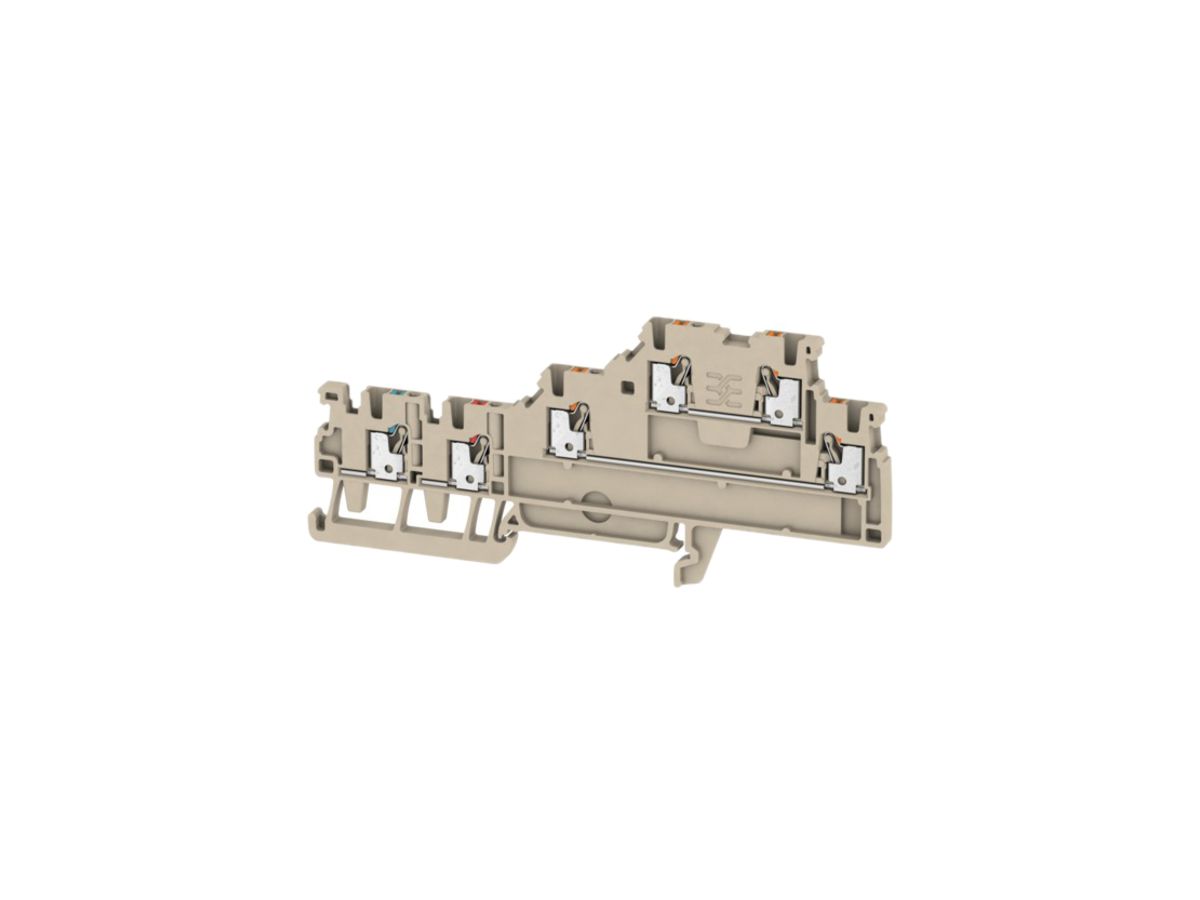 Sensor-/Aktor-Reihenklemme Weidmüller AIO23 2SI PUSH IN 1.5mm² beige