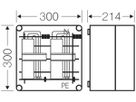 Gehäuse Hensel Mi, mit 1×3P Adapter f.Hauptleitungsschutzschalter, 630A, 5P