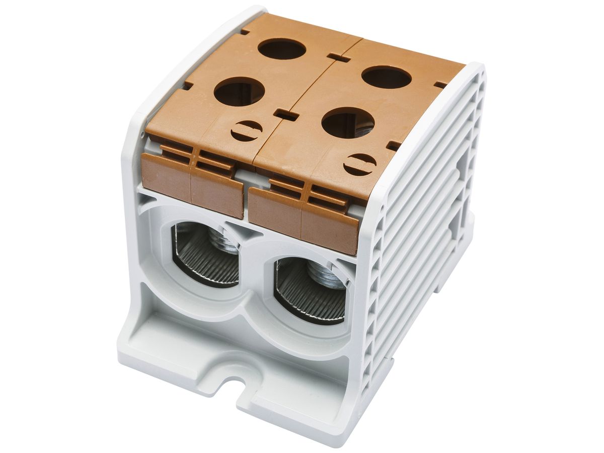 Verteilerblock Bals RKA 185 1P 353A 2×Eingang 2×Ausgang 10…95mm² braun