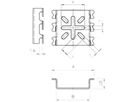 Montageplatte Bettermann für Gitterrine 140×90 verzinkt