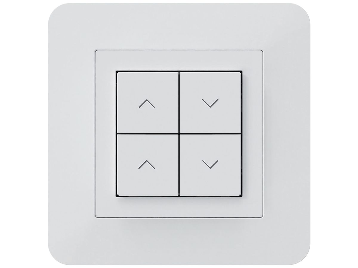 UP-KNX-Storentaster Hager BA kallysto.trend C 4-fach 94×94mm weiss