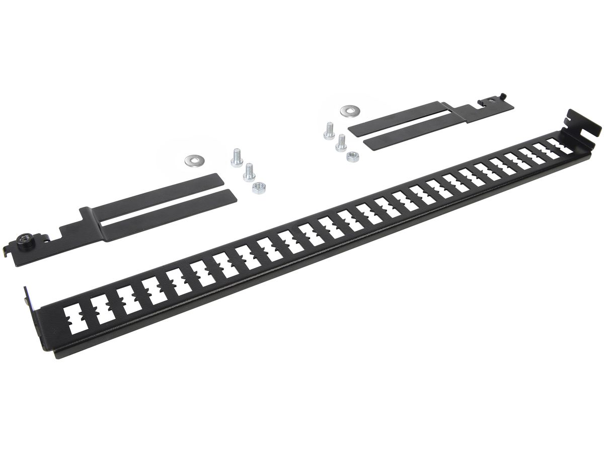 Rangierfeld-Kabelablage Netscale 48, rückseitig, schwarz