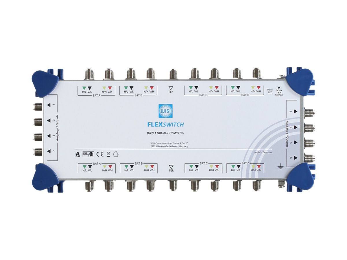Multischalter WISI FLEXSWITCH 17/8, Kaskade, terrestrisch passiv