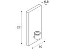 Wandleuchte SLV FENDA BASIS WL E27 40W 220×100×68mm weiss