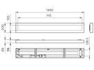 LED-Deckenleuchte CoreLine SM136V OC 31W 4000K dimmbar 1500×200mm IP20, weiss