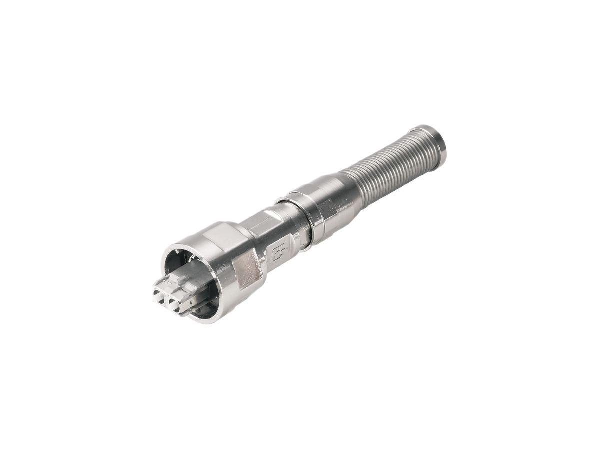 Stecker LWL Weidmüller V1 Bayonett Metall SC-Duplex SM, Knickschutz, IP67
