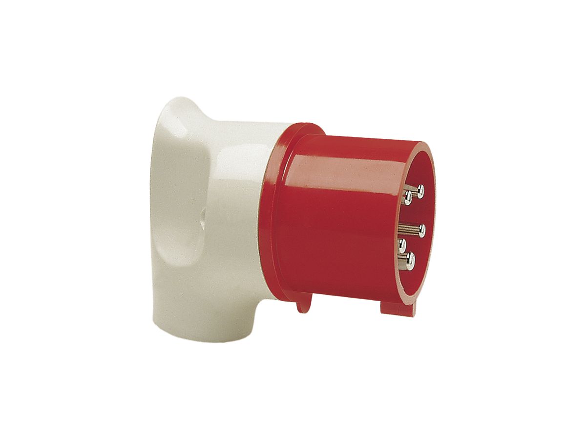 Stecker CEE Bals 5P 32A 400V 6h rot IP44 vernickelt SK.abgewinkelt