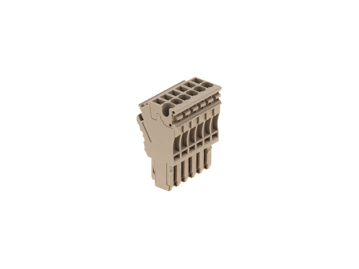 Stecker Weidmüller ZP 2.5/1AN/QV/6 Zugfeder 2.5mm² 6L beige