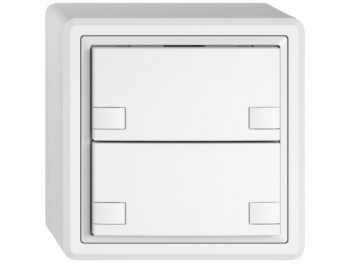 AP-Universaltaster EDIZIO.liv UNI SNAPFIX® 12…48V o.LED 2× 2-Tbed.ws