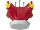 Lampendübel MT Crallo-Star Ø60×90mm mit Montagering 4×M20/M25 rot