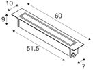 EB-LED-Bodenleuchte SLV DASAR 600 IP65 18W 2200lm 830 DALI Edelstahl