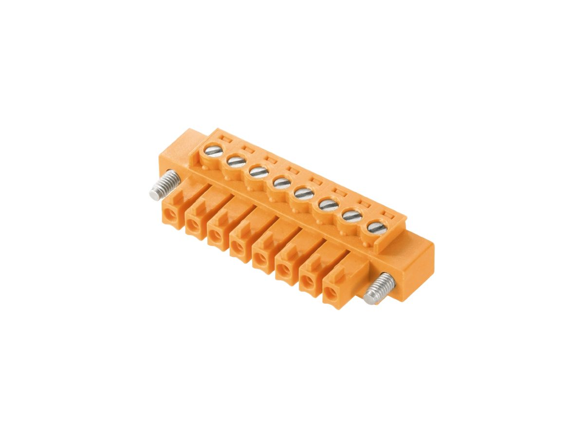 Buchsenstecker Weidmüller BCZ Flansch 3.81mm 6L verzinnt orange