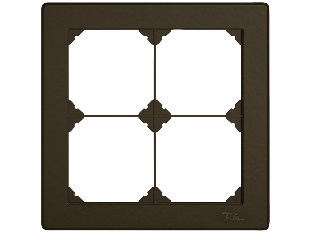 UP-Abdeckrahmen EDIZIO.liv SNAPFIX® 2×2 156×156mm br