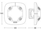 EB-Präsenzmelder Steinel DualTech US+PIR COM1 360° h=2.8m Ø10m