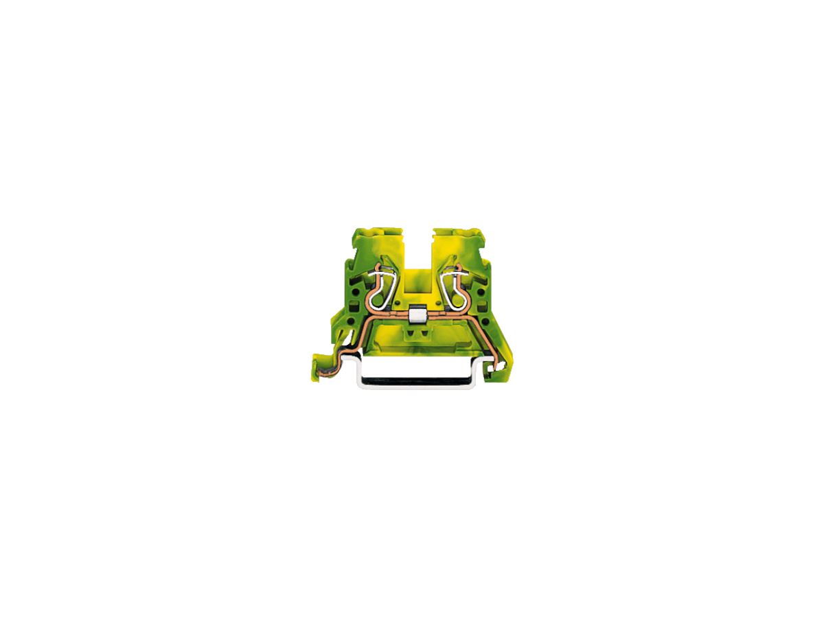 Durchgangsklemme WAGO 2L 4mm² grün-gelb