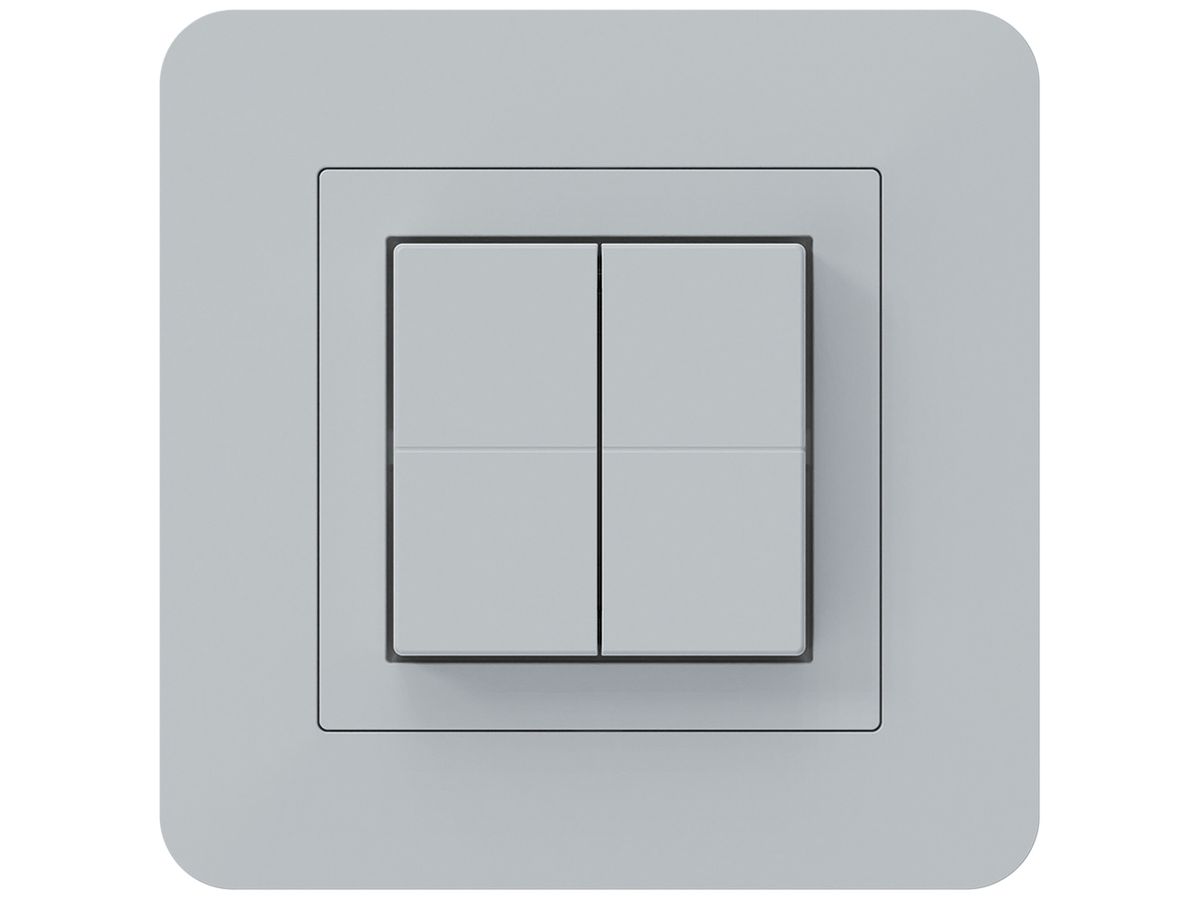 Funktaster Friends of Hue KTR, 4×, 94×94mm, klebend, hellgrau
