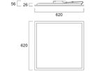 LED-Panelleuchte Sylvania START UGR 30W 3800lm 830 IP40 620×620mm weiss