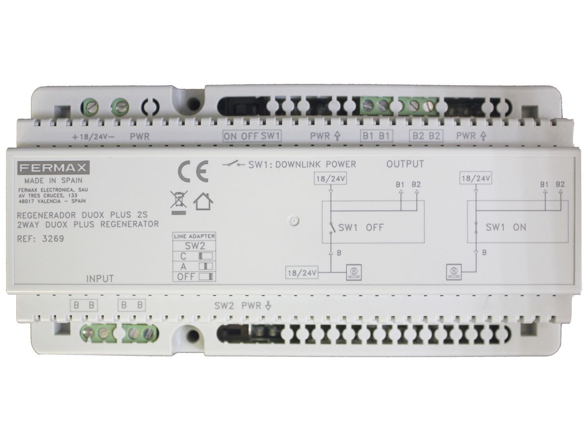 REG-Signal Regenerator Fermax DUOX 1IN/2OUT 10TE