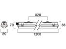 LED-Feuchtraumleuchte Sylvania RESISTO 1200 HE 31W 4800lm 840 IP66 1200mm grau