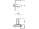Montageklammer Sylvania OneTrack M6 Stahl 40mm×23.5mm×38.4mm Zink