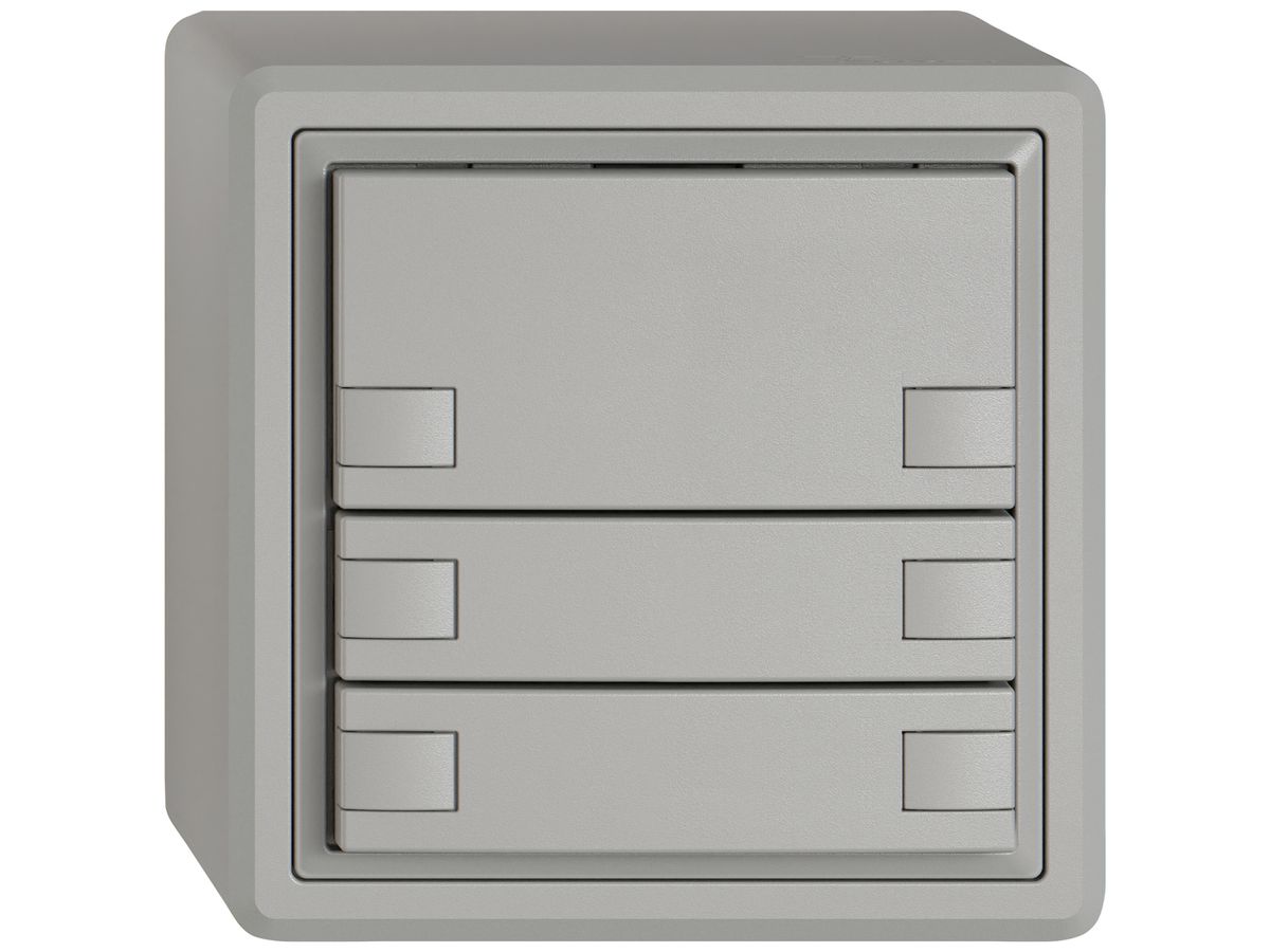 AP-KNX-Taster RGB EDIZIO.liv SNAPFIX® Temperaturfüh.o.LED 3×Taste 2-Tbed.hgu