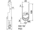 Schnellverleger BET 2056 W-Fuss Metall 34…40mm 1×Kabel A2 1.4301