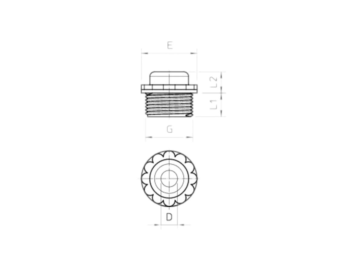 Würgenippel Bettermann M32 16…23mm hellgrau mit Membran