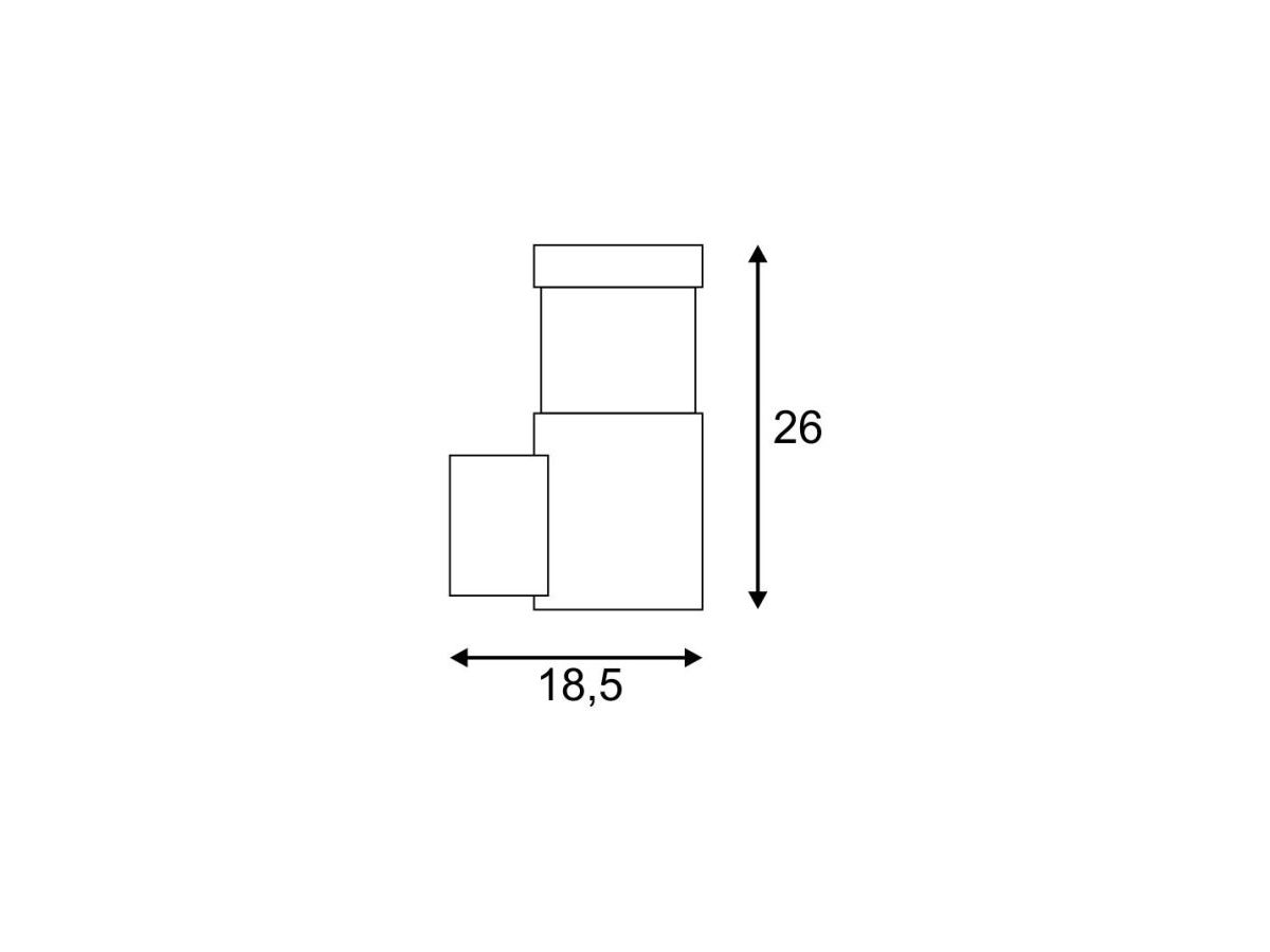 Wandleuchte SLV F-POL, E27 20W IP54 anthrazit