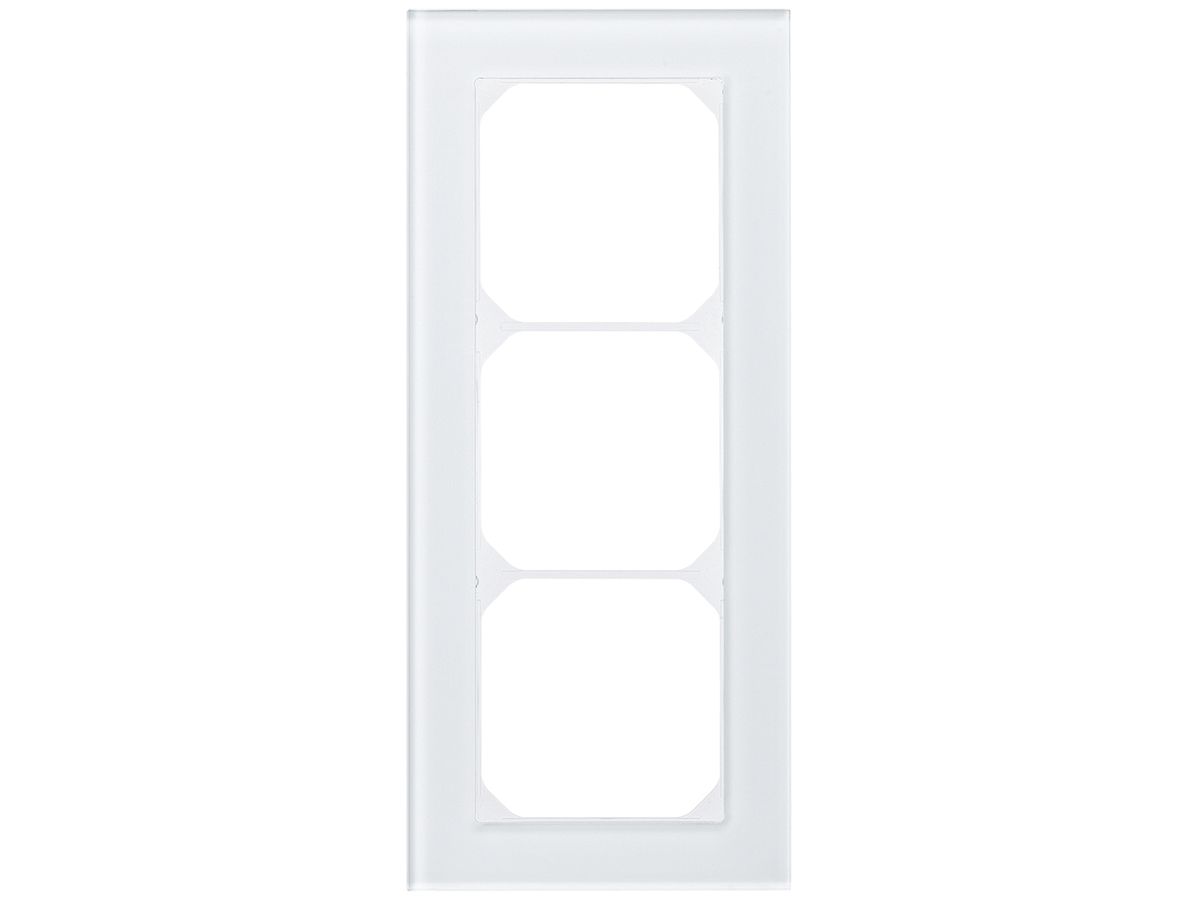 Abdeckrahmen KAL.art 3×1 214×94mm Glas weiss