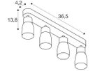 Spot SLV PURI 2.0 Dome CW GU10 4×6W DIM 365×42×138mm weiss