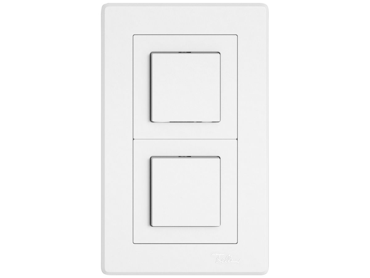 UP-Kombination EDIZIO.liv SNAPFIX® 2×1 156×96mm Schema 6/1L+Schema 3/1L weiss