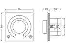 AP-Drehdimmer LEDVANCE IP20 AC 2.7W DALI 80×53×53mm