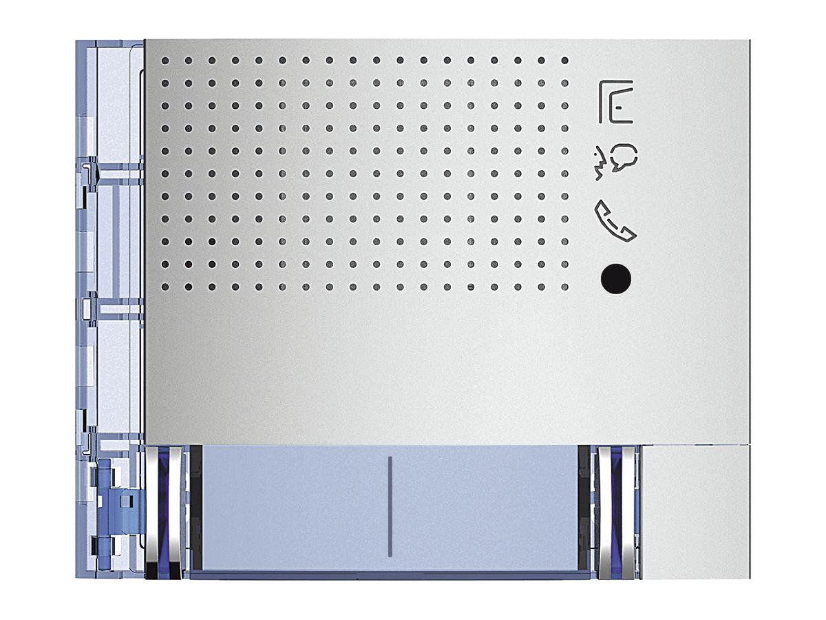 Frontblende für Tür-Lautsprecher-Modul Sfera mit 1+1 Ruftasten aluminium