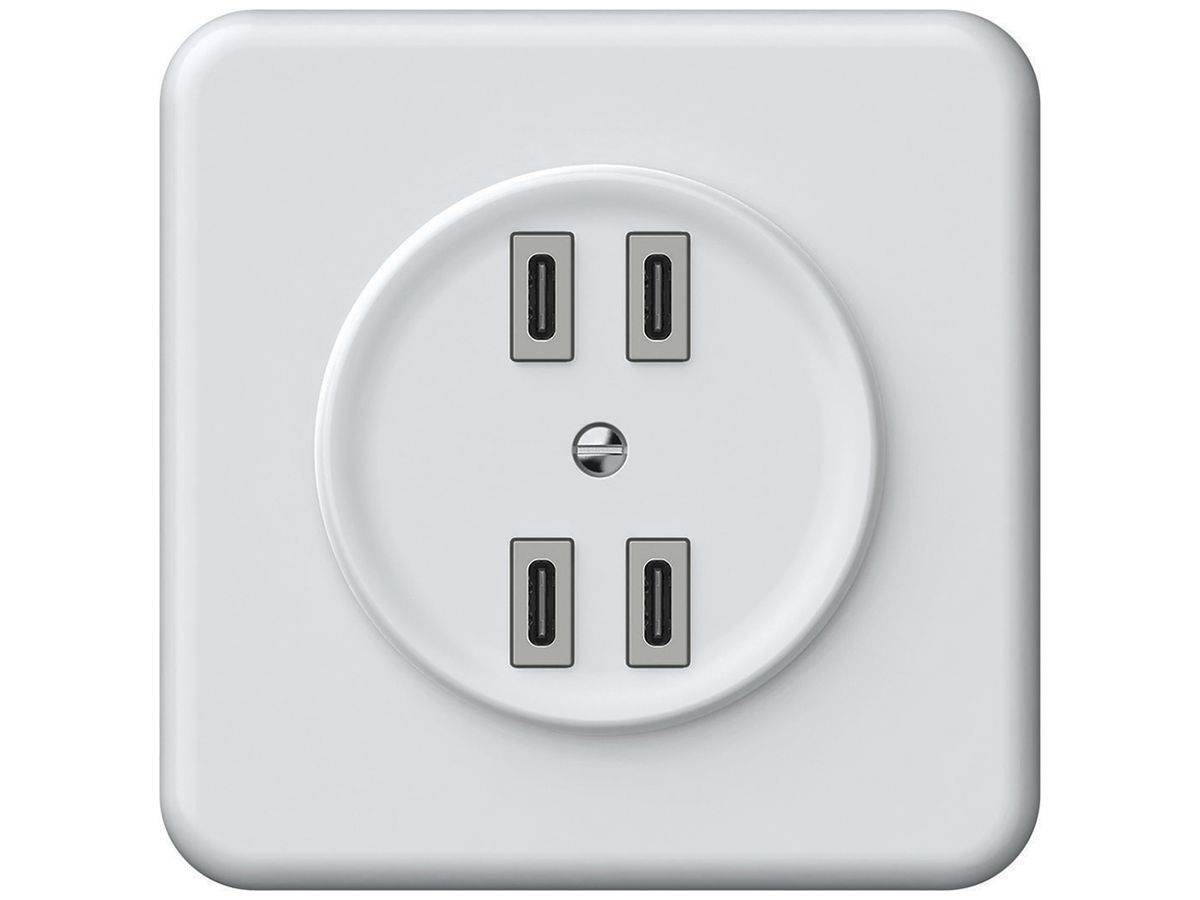 UP-USB-Ladesteckdose origin 4×USB-C 4000mA 5V weiss