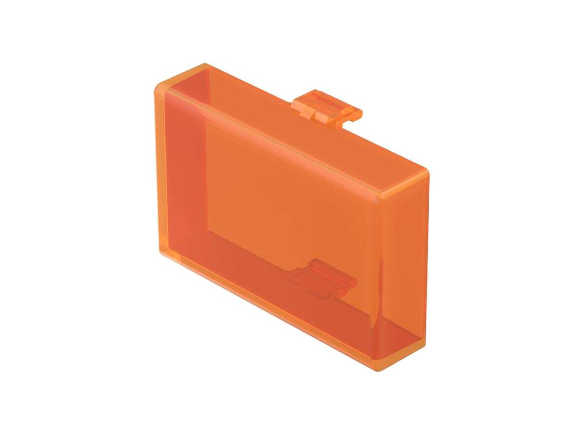 Niederhalter EAO02 orange flach 14.3×22.3mm Kunststoff transluzent