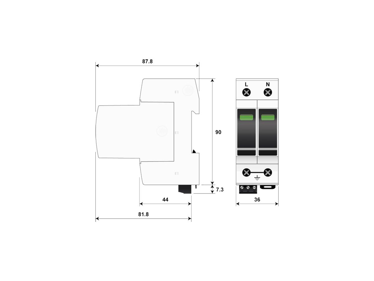Blitzstromableiter  Citel DAC1-13VGS-20-275 Typ 1+2+3, 2-polig