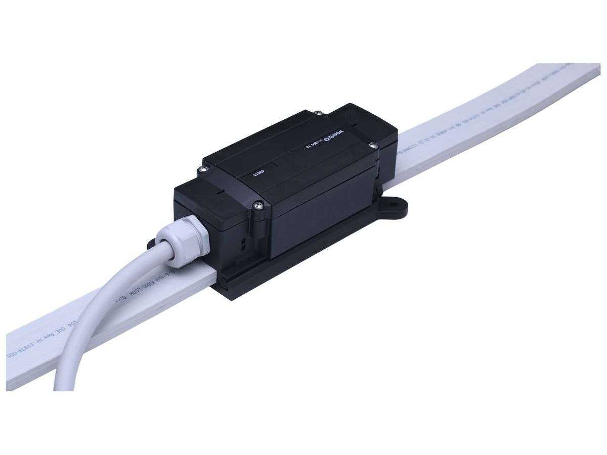 Abzweigdose Woertz 5P 690V 76A 3 N PE 2 1 IP65 schwarz