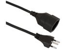 Apparatekabel VALUE T12 → T13 3×1.5mm² 250VAC/10A schwarz 3m