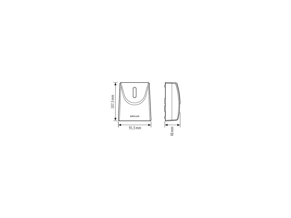 Dämmerungsschalter ESYLUX DEFENSOR TS SM IR 1C IP55 WH