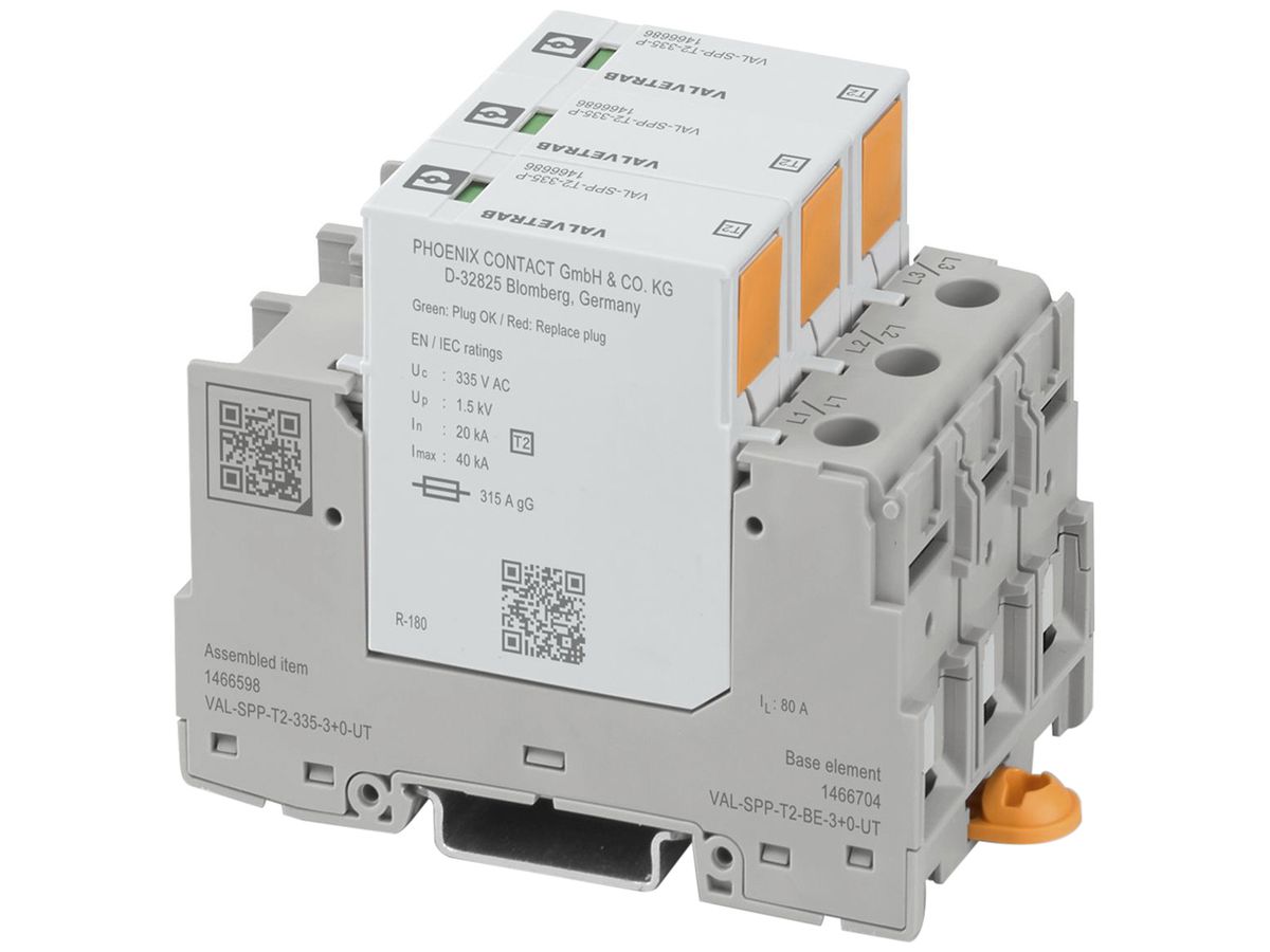 Überspannungsableiter PX VAL-SPP-T2-335-3+0-UT TN-C 3L 240V 315A 80A 3TE