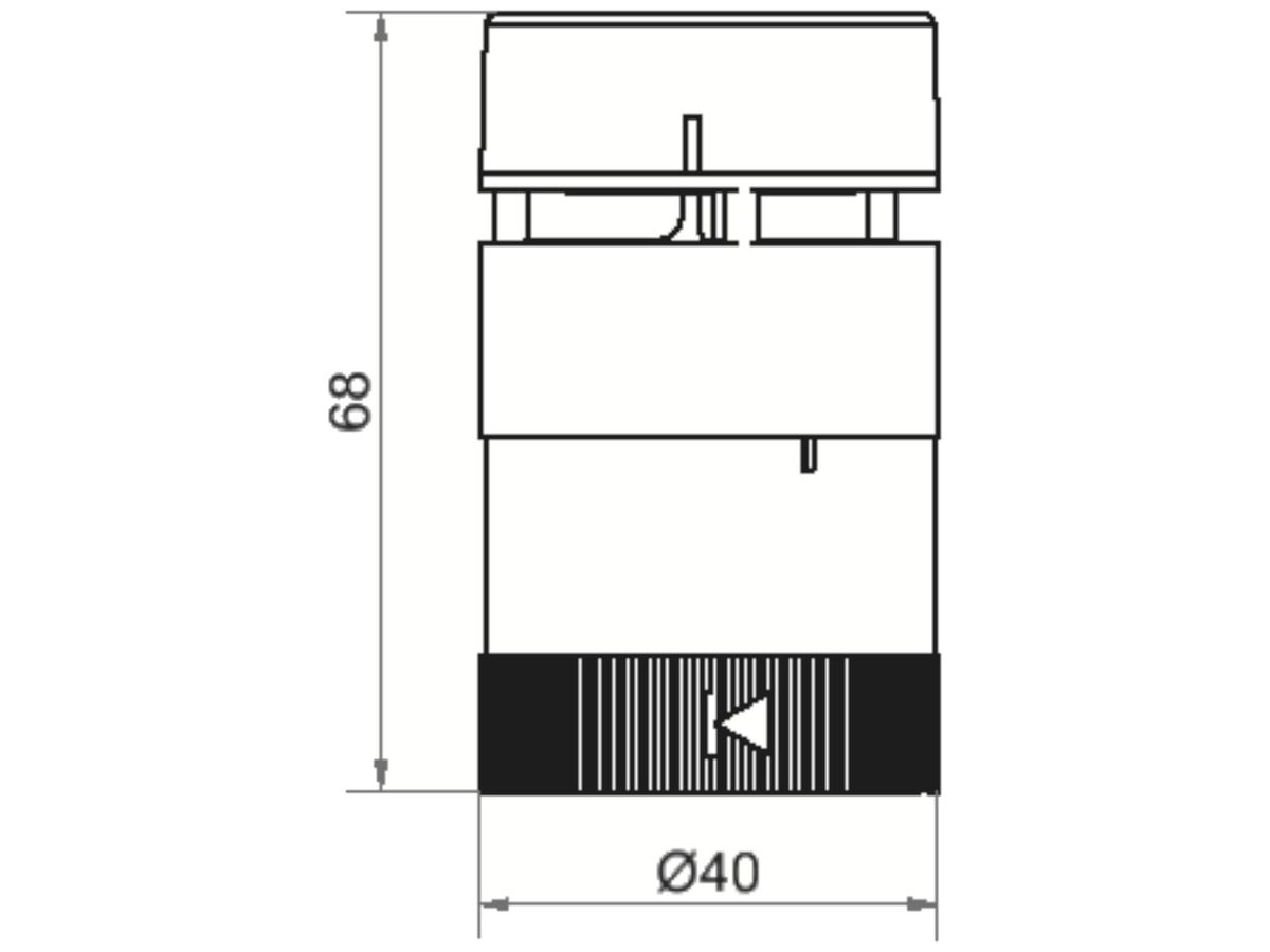 Sirenenelement WERMA,8 Töne, 24VAC/DC, schwarz