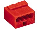 Verbindungsklemme WAGO MICRO für Draht 4×0.6…0.8mm rot