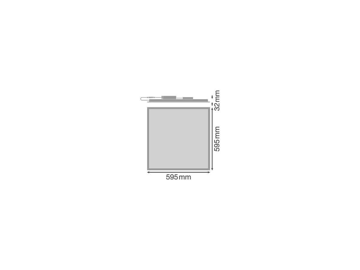 LED-Deckenleuchte LEDVANCE PL CMFT U19 33W 4320lm 840 IP40/20 600×600mm