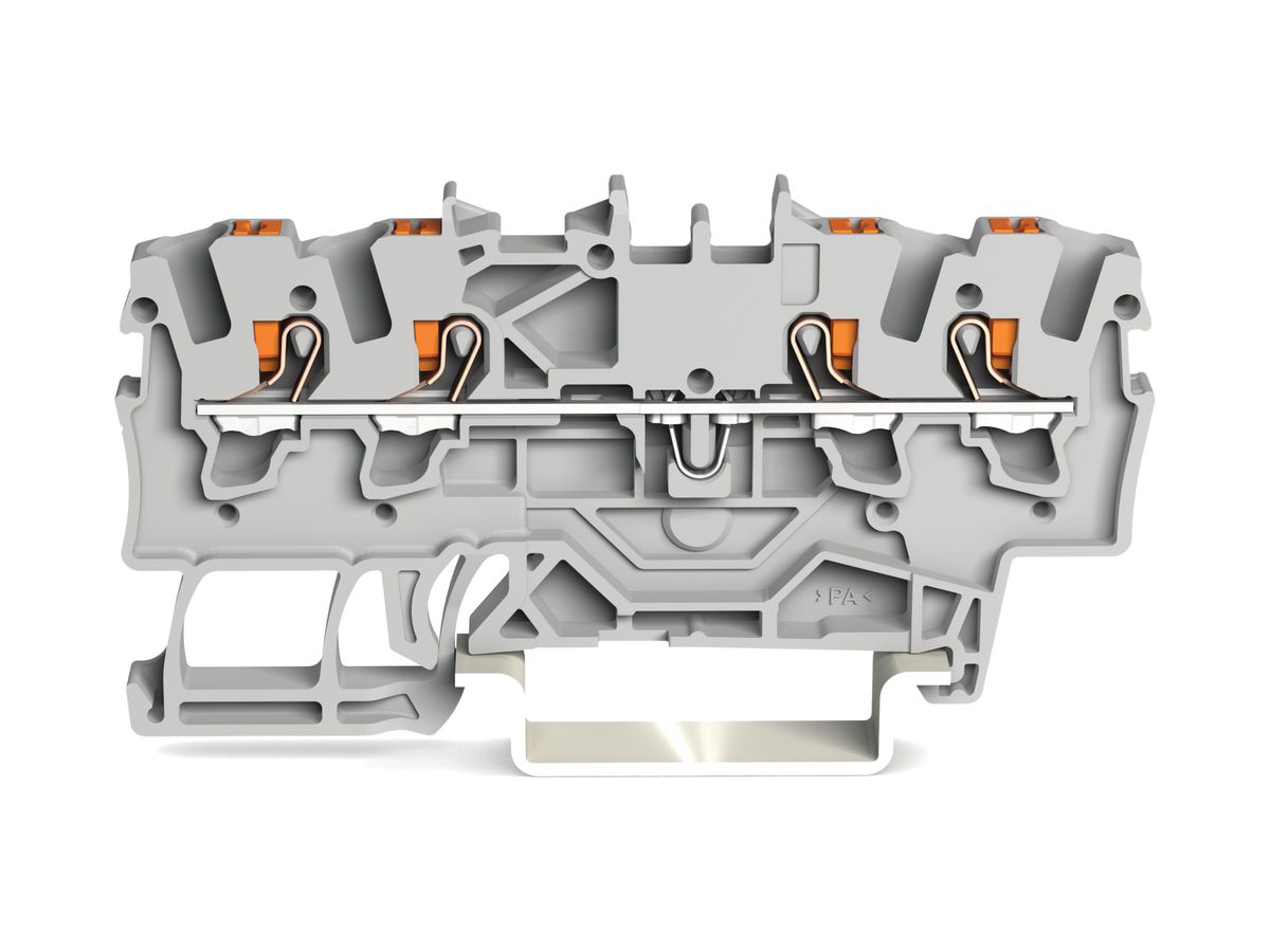 Durchgangsklemme WAGO TOPJOB-S 1.5mm² 4L grau Serie 2201