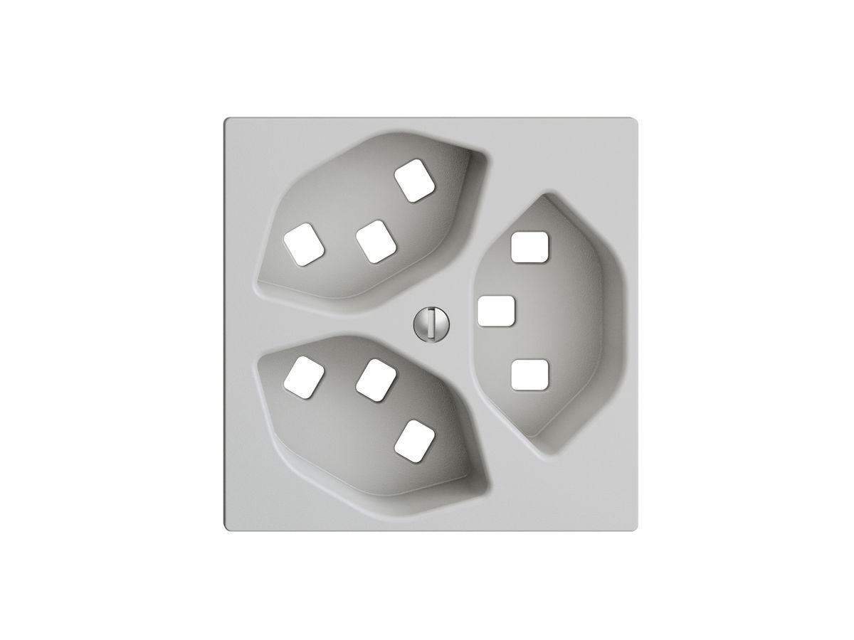 Frontset EDIZIOdue hellgrau 60×60mm 3×T23