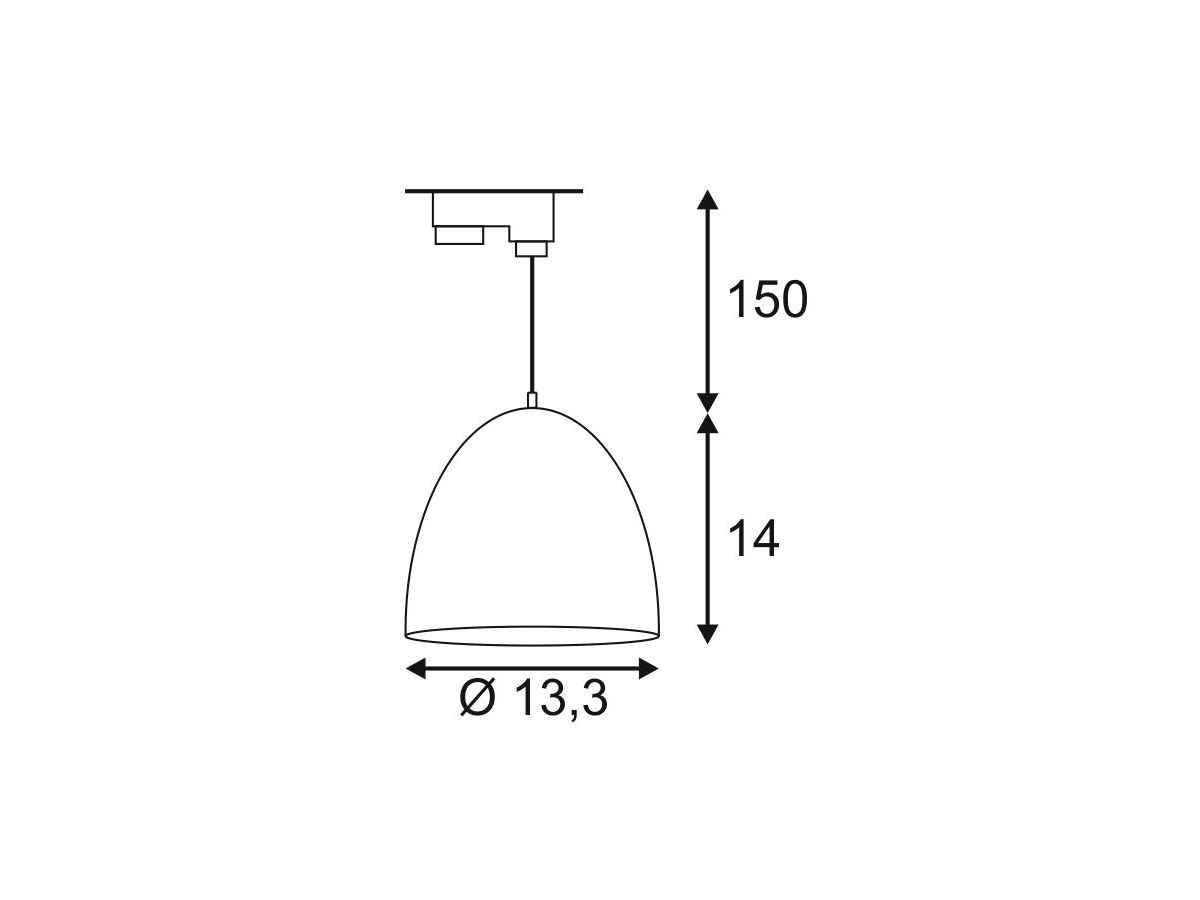 Pendelleuchte SLV PARA CONE 14 GU10 35W mit 3-Phasen-Adapter IP20 weiss