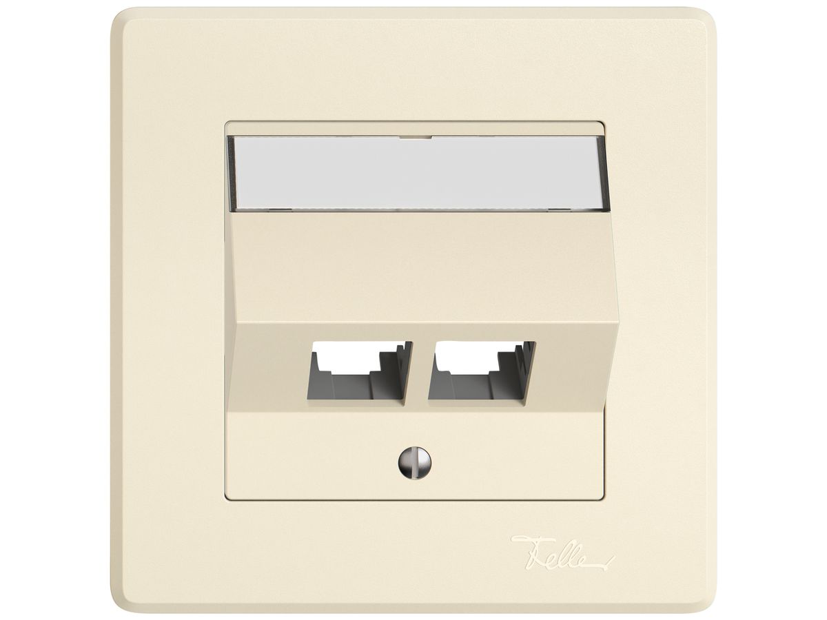 UP-Montageset EDIZIO.liv EASYNET S-One SNAPFIX® schräg 2×RJ45 cr
